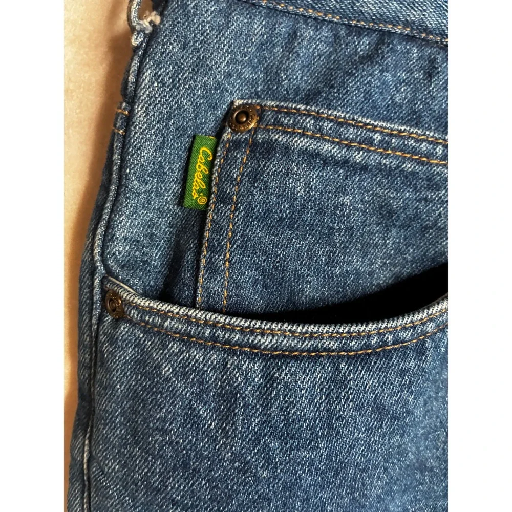 Cabelas‎ Fleece Lined Jeans Mens 40x30 Blue Denim Insulated Outdoor Pants 40x29